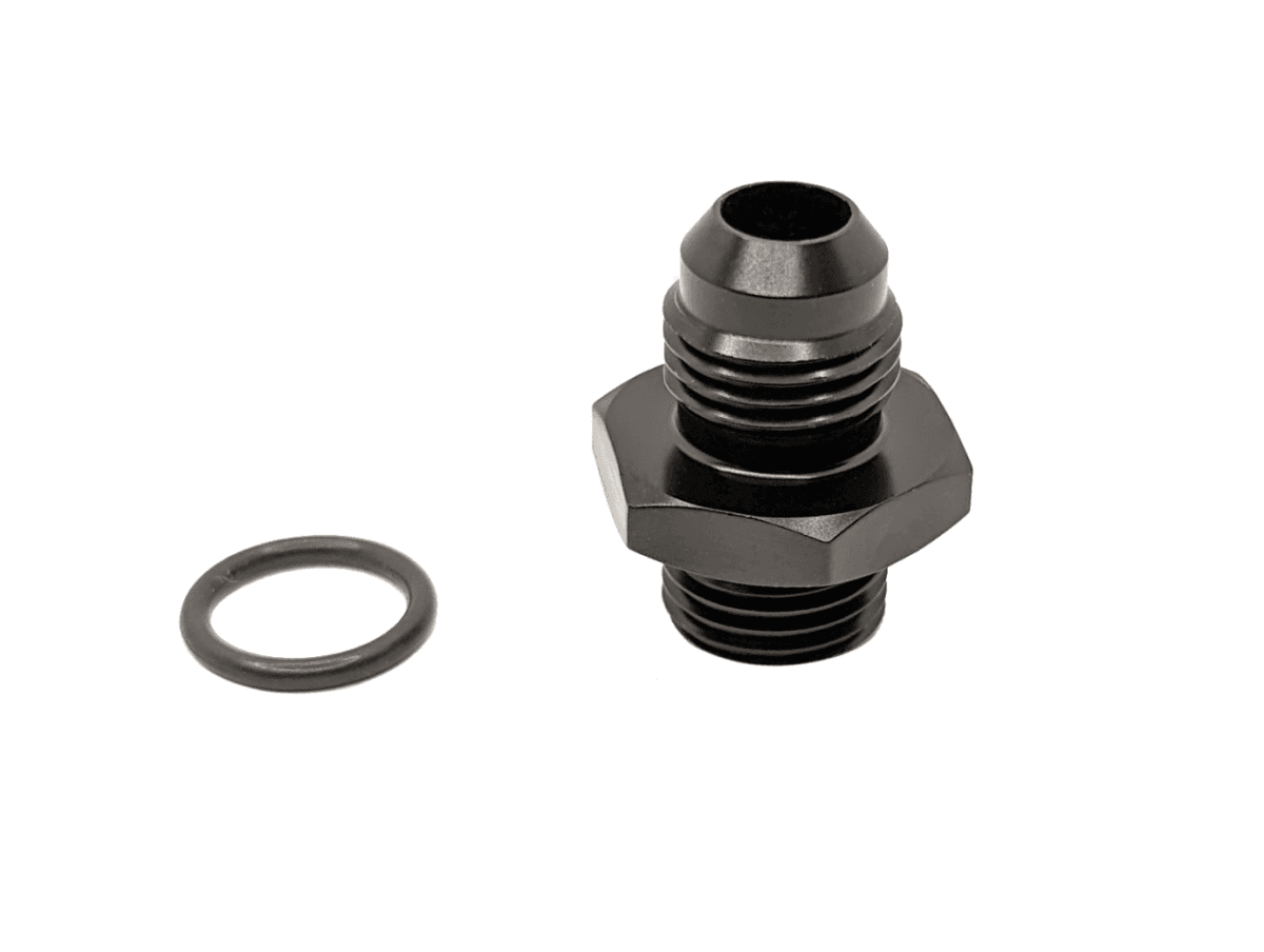72101 Port Fitting, Standard, -6AN ORB to -6AN 37 flare