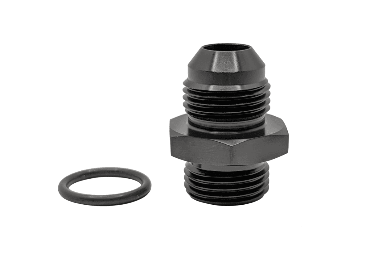 72102 Port Fitting, Standard, -8AN ORB to -8AN 37 flare