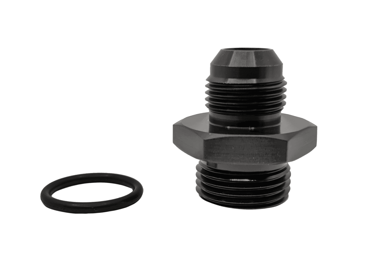 72203 Port Fitting, Reducer, -12AN ORB to -10AN 37 flare